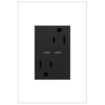 adorne 15A Tamper-Resistant Ultra-Fast Plus Power Delivery USB Type-C/C Outlet, Plus-Size in Graphite (246|ARTRUSB15PD30G4)