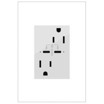 adorne 15A Tamper-Resistant Ultra-Fast Plus Power Delivery USB Type-C/C Outlet, Plus-Size in White (246|ARTRUSB15PD30W4)