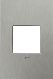 adorne One-Gang Screwless Wall Plate in Brushed Stainless Steel (246|AWC1G2BS4)