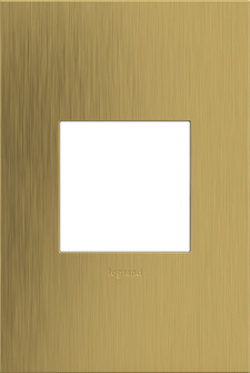 adorne One-Gang Screwless Wall Plate in Brushed Satin Brass (246|AWC1G2BSB4)
