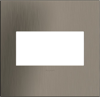 adorne Two-Gang Screwless Wall Plate in Satin Nickel (246|AWC2GSN4)