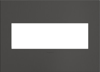 adorne Three-Gang Screwless Wall Plate in Brushed Black Nickel (246|AWC3GBBN4)