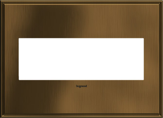 adorne Three-Gang Screwless Wall Plate in Coffee (246|AWC3GCOF4)