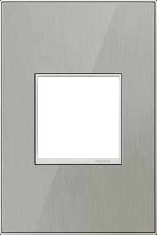 adorne One-Gang Screwless Wall Plate in Brushed Stainless (246|AWM1G2MS4)