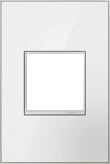 adorne One-Gang Screwless Wall Plate in Mirror White (246|AWM1G2MW4)