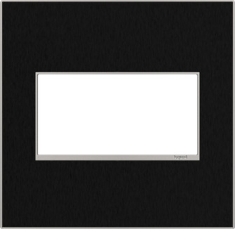 adorne Two-Gang Screwless Wall Plate in Black Stainless (246|AWM2GBLS4)