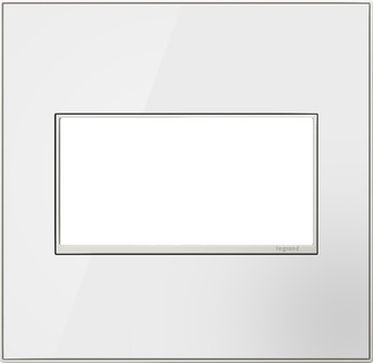 adorne Two-Gang Screwless Wall Plate in Mirror White (246|AWM2GMW4)