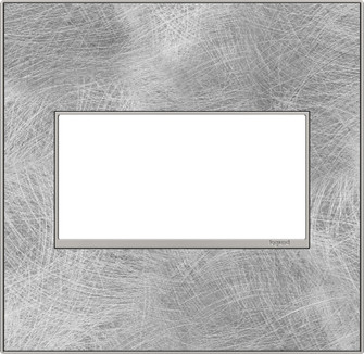 adorne Two-Gang Screwless Wall Plate in Spiraled Stainless (246|AWM2GSP4)