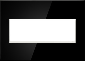 adorne Three-Gang Screwless Wall Plate in Mirror Black (246|AWM3GMB4)