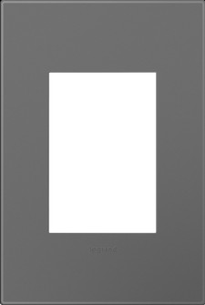 adorne One-Gang-Plus Screwless Wall Plate with Microban in Magnesium (246|AWP1G3MG4)