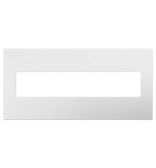 Adorne Five-Gang Screwless Wall Plate with Microban in White (246|AWP5GWH1)