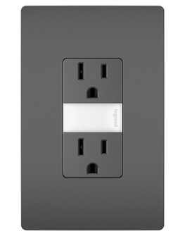 radiant 15A Tamper-Resistant Outlet with Night Light in Black (246|NTL885TRBKCC6)