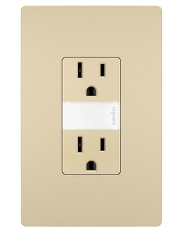 radiant 15A Tamper-Resistant Outlet with Night Light in Ivory (246|NTL885TRICC6)