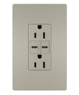 radiant 3.1 C-C USB+15A DUP REC NI VPK in Nickel (246|R26USBCCNICCV4)