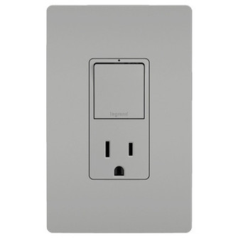 radiant Single Pole/3-Way Switch with 15A Tamper-Resistant Outlet in Gray (246|RCD38TRGRY)