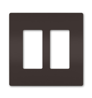 radiant Two-Gang Screwless Wall Plate in Brown (246|RWP262)