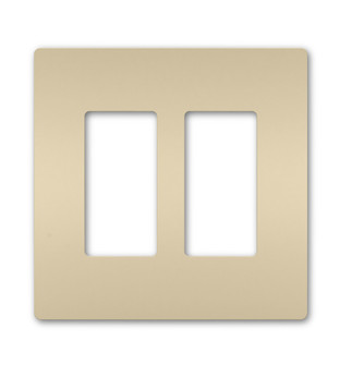 radiant Two-Gang Screwless Wall Plate in Ivory (246|RWP262I)