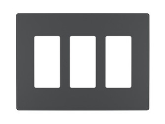 radiant Three-Gang Screwless Wall Plate in Graphite (246|RWP263GCC6)