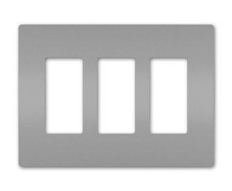 radiant Three-Gang Screwless Wall Plate in Gray (246|RWP263GRY)