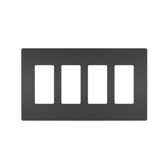 radiant Four-Gang Screwless Wall Plate in Graphite (246|RWP264GCC6)