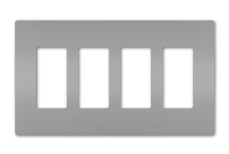 radiant Four-Gang Screwless Wall Plate in Gray (246|RWP264GRY)