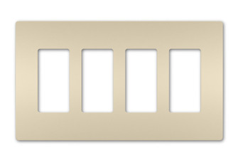 radiant Four-Gang Screwless Wall Plate in Light Almond (246|RWP264LA)