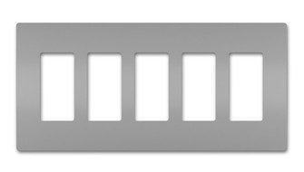 radiant Five-Gang Screwless Wall Plate in Gray (246|RWP265GRY)