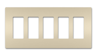 radiant Five-Gang Screwless Wall Plate in Light Almond (246|RWP265LA)