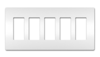 radiant Five-Gang Screwless Wall Plate in White (246|RWP265W)