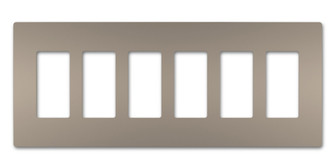 radiant Six-Gang Screwless Wall Plate in Nickel (246|RWP266NI)