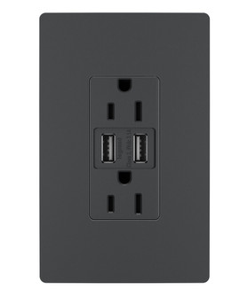 radiant 15A Tamper-Resistant USB Outlet in Graphite (246|TM826USBGCCV4)