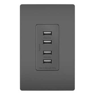 radiant Quad USB Charger in Black (246|TM8USB4BKCC6)