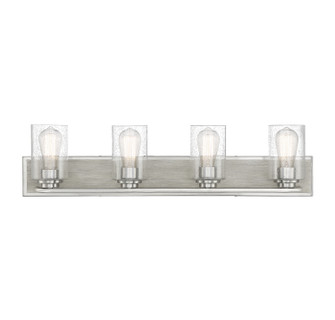 Sheppard Four Light Bath Bar in Satin Nickel W/ Greywood (159|V6-L8-7609-4-165)