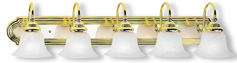 Belmont Five Light Bath Vanity in Polished Brass & Polished Chrome (107|1005-25)