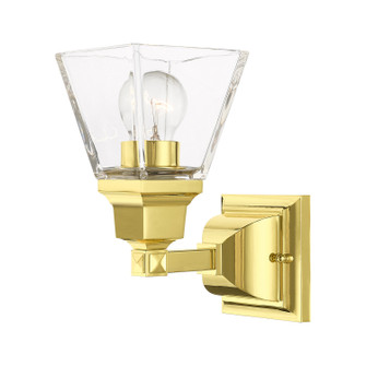 Mission One Light Wall Sconce in Polished Brass (107|17171-02)