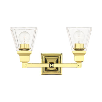 Mission Two Light Vanity in Polished Brass (107|17172-02)