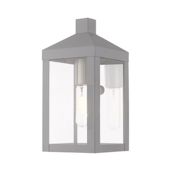 Nyack One Light Outdoor Wall Lantern in Nordic Gray w/ Brushed Nickels and Polished Chrome Stainless Steel (107|20581-80)