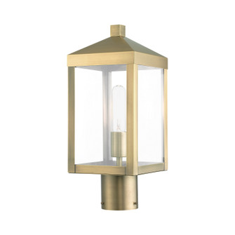 Nyack One Light Outdoor Post Top Lantern in Antique Brass (107|20590-01)