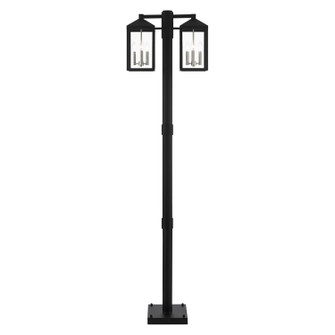Nyack Six Light Outdoor Post Light in Black w/ Brushed Nickel Cluster and Stainless Steel Post (107|20599-04)
