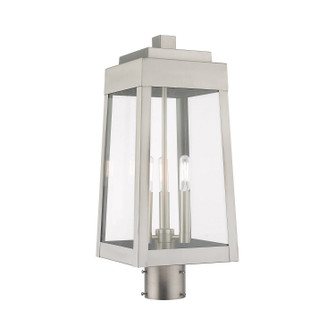 Oslo Three Light Post-Top Lanterm in Brushed Nickel (107|20856-91)