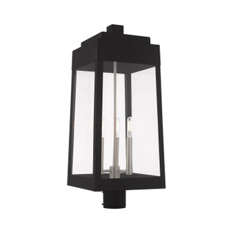 Oslo Three Light Post-Top Lanterm in Black w/ Brushed Nickels (107|20859-04)