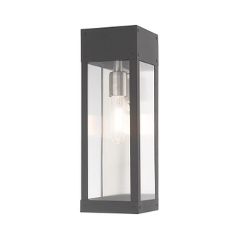 Barrett One Light Outdoor Wall Lantern in Scandinavian Gray w/ Brushed Nickel w/ Brushed Nickel Stainless Steel (107|20873-76)