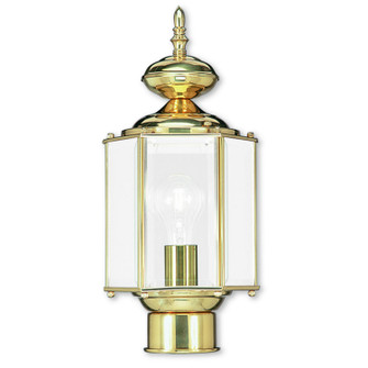 Outdoor Basics One Light Outdoor Post-Top Lanterm in Polished Brass (107|2117-02)