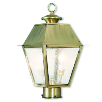Mansfield Two Light Outdoor Post Lantern in Antique Brass (107|2166-01)