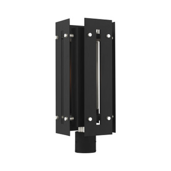 Utrecht One Light Outdoor Post Top Lantern in Black w/ Brushed Nickels (107|21776-04)