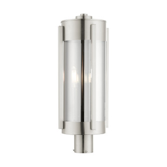 Sheridan Three Light Outdoor Post Top Lantern in Brushed Nickel (107|22387-91)