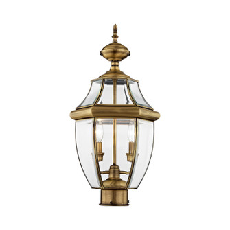 Monterey Two Light Outdoor Post Lantern in Antique Brass (107|2254-01)