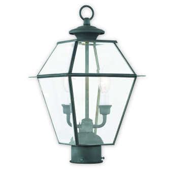 Westover Two Light Outdoor Post Lantern in Charcoal (107|2284-61)