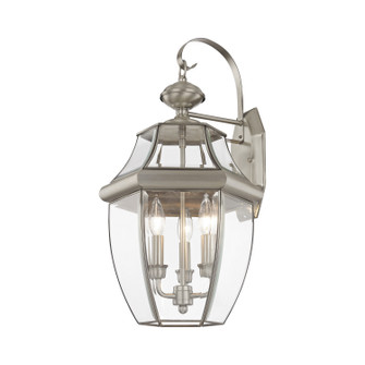 Monterey Three Light Outdoor Wall Lantern in Brushed Nickel (107|2351-91)