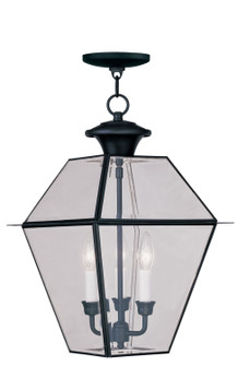 Westover Three Light Outdoor Pendant in Black (107|2385-04)